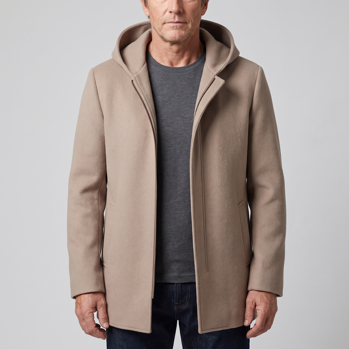 Highland Wool Hooded Coat