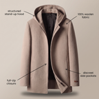 Highland Wool Hooded Coat