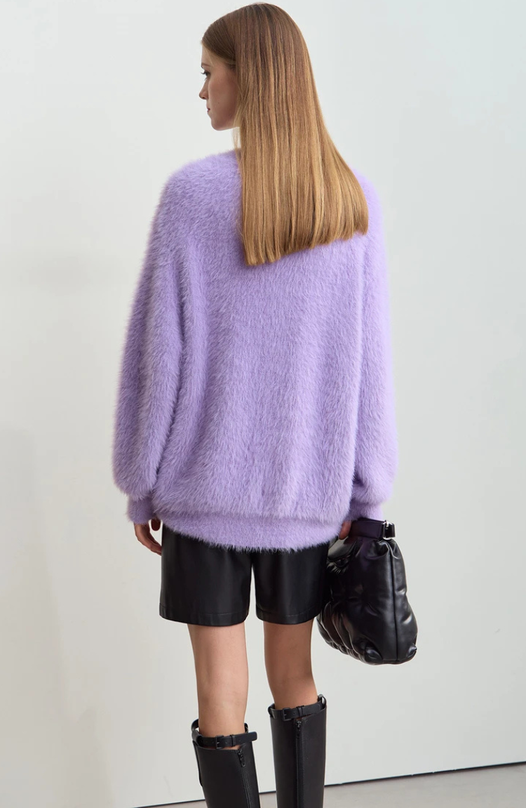 Fuzzy Regular Fit Pullover Jumper