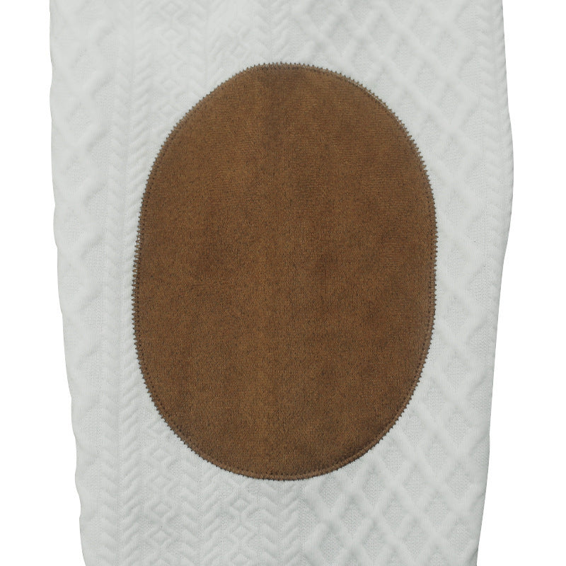 Quarter Button Jumper for Men with Contrast Trim