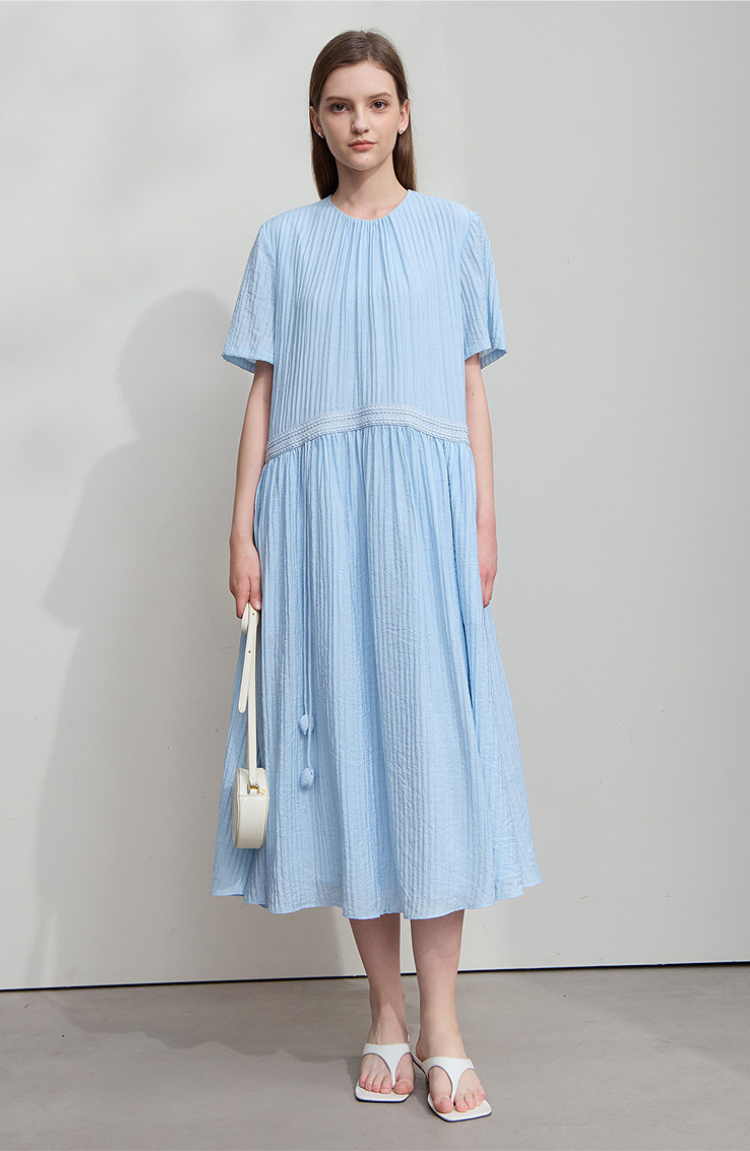 Pleated Midi Summer Dress