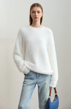 Fuzzy Regular Fit Pullover Jumper