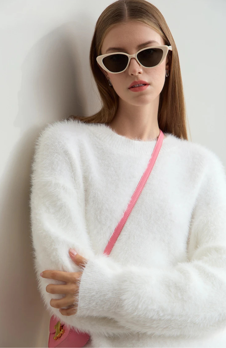 Fuzzy Regular Fit Pullover Jumper