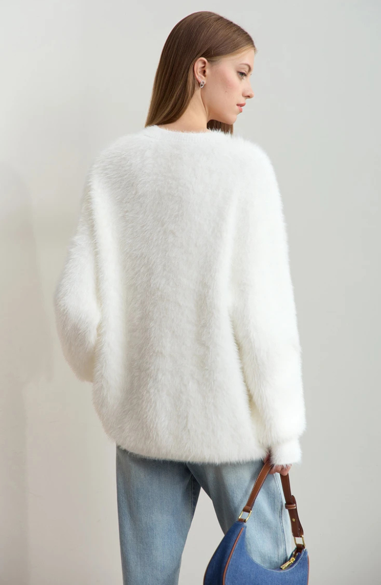 Fuzzy Regular Fit Pullover Jumper