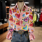 Long Sleeve Retro-Blouse