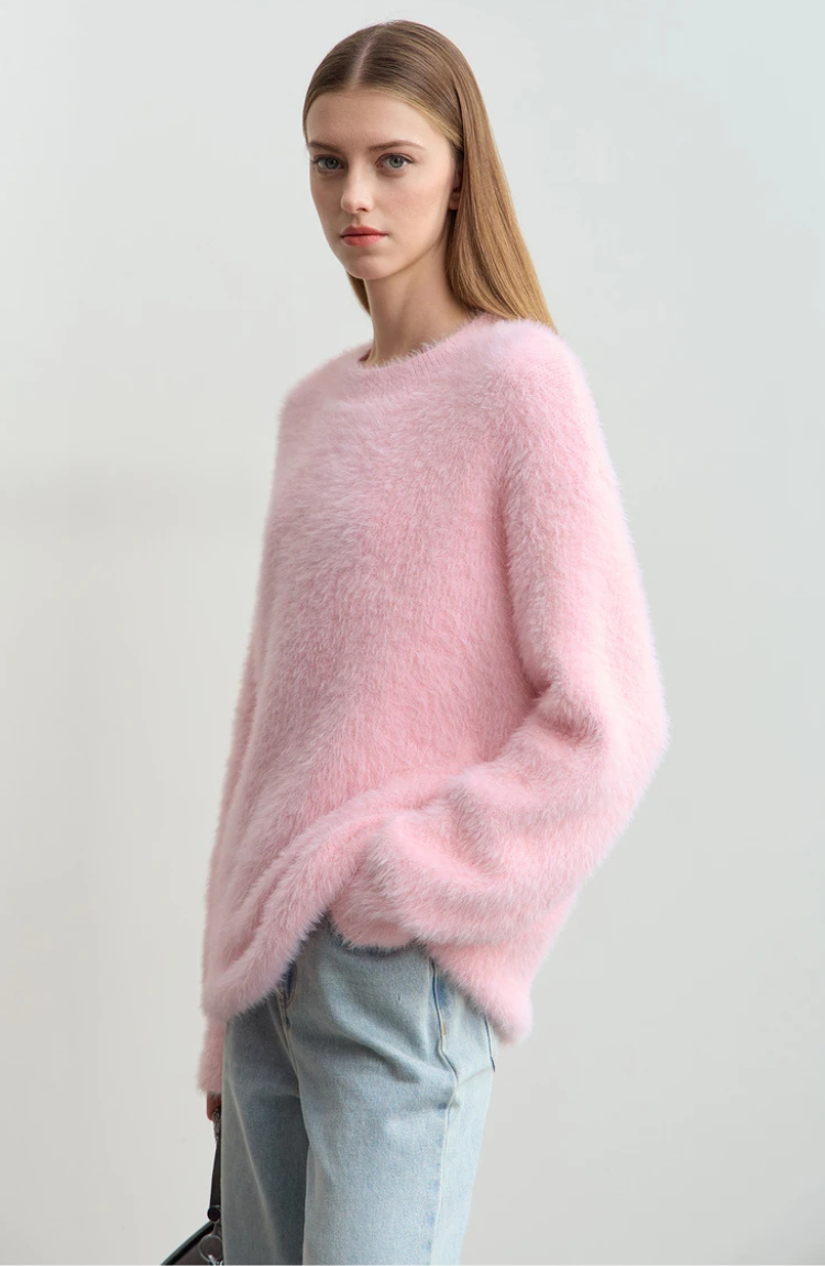 Fuzzy Regular Fit Pullover Jumper