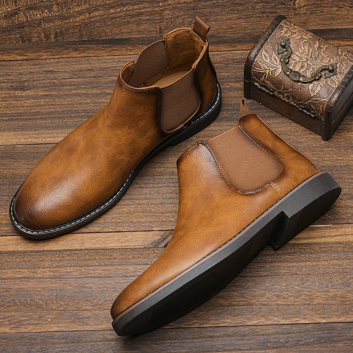 Men's Comfort Round Toe Chelsea Boots