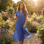 Polka Dot Summer Dress with Relaxed Fit and Flowing Silhouette for Women
