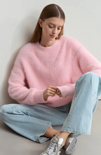 Fuzzy Regular Fit Pullover Jumper