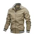 Casual Bomber Jacket with Stripes for Men