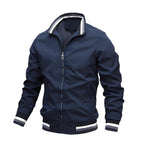Casual Bomber Jacket with Stripes for Men