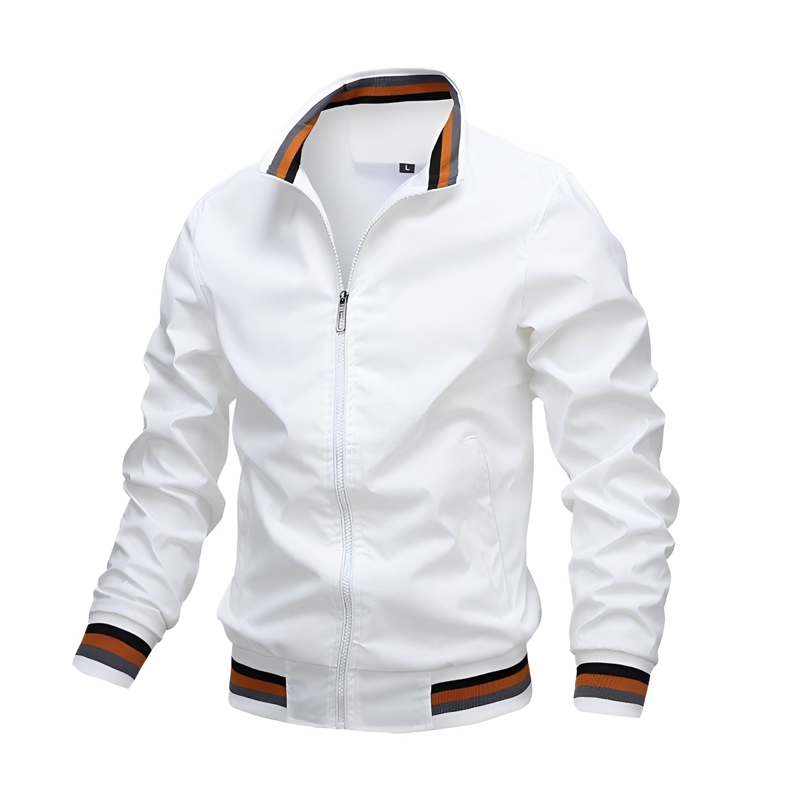 Casual Bomber Jacket with Stripes for Men