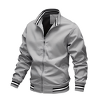 Casual Bomber Jacket with Stripes for Men