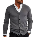 Casual Cotton Cardigan with Buttons for Men