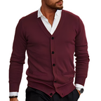 Casual Cotton Cardigan with Buttons for Men