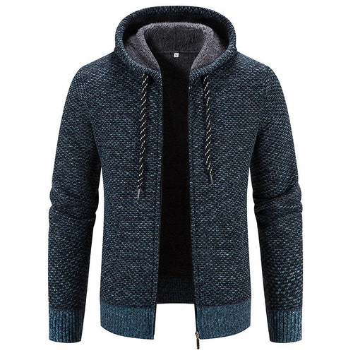 Casual Knitted Hoodie Cardigan for Men