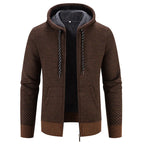 Casual Knitted Hoodie Cardigan for Men