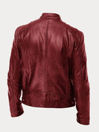Casual Leather Jacket for Men with Insulated Lining