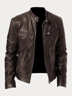 Casual Leather Jacket for Men with Insulated Lining