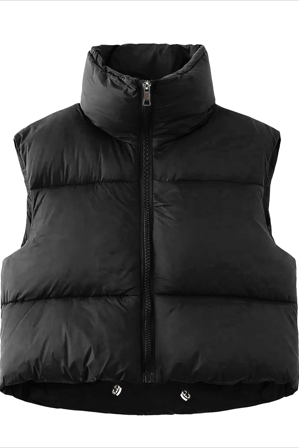 Casual Puffer Vest Women with Zip Closure
