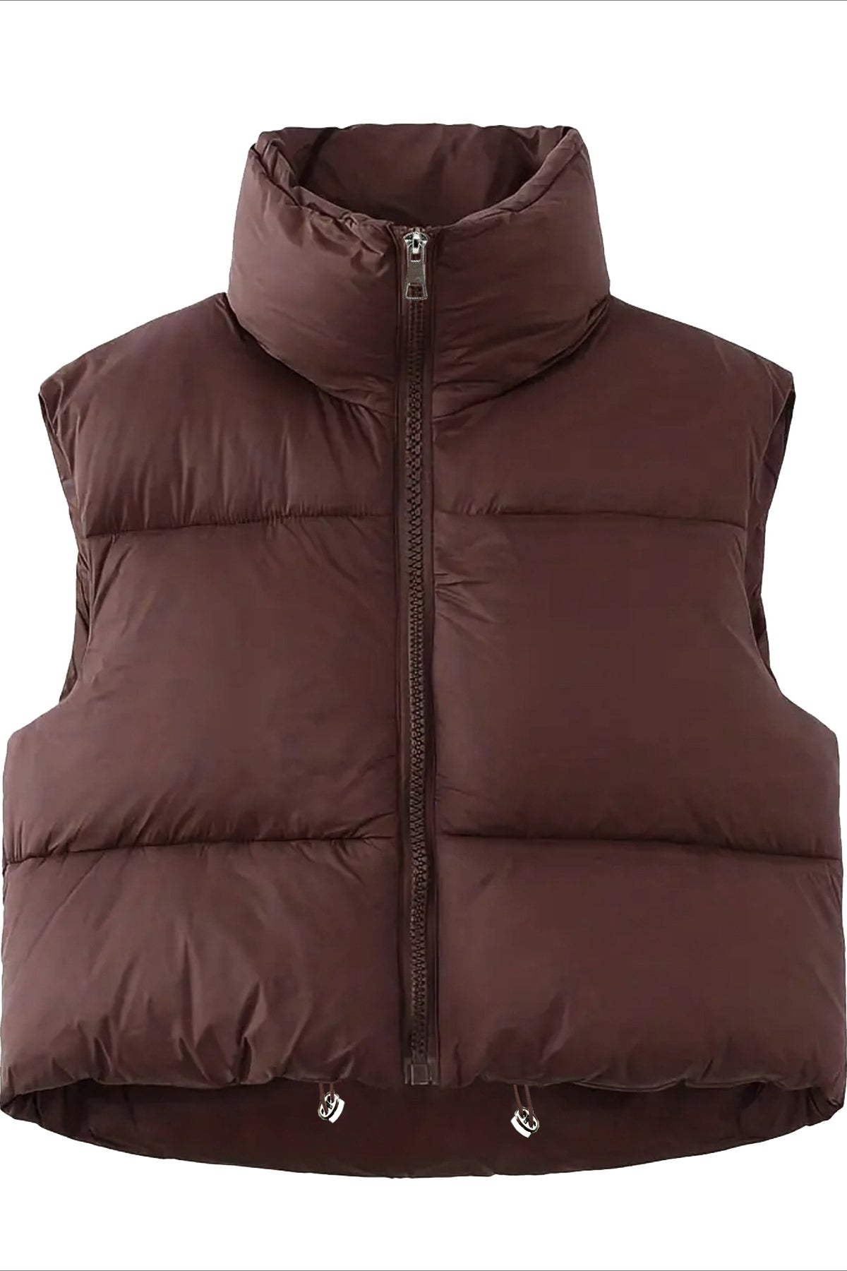Casual Puffer Vest Women with Zip Closure