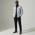 Checked Shirt Jacket with Chest Pocket for Men