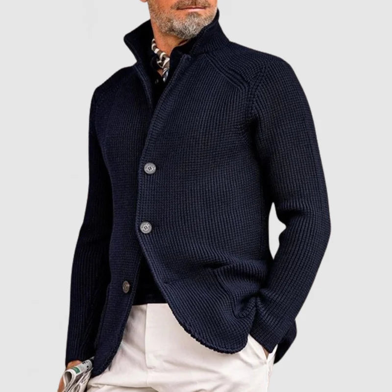 Classic Button-Up Ribbed Men's Cardigan 0