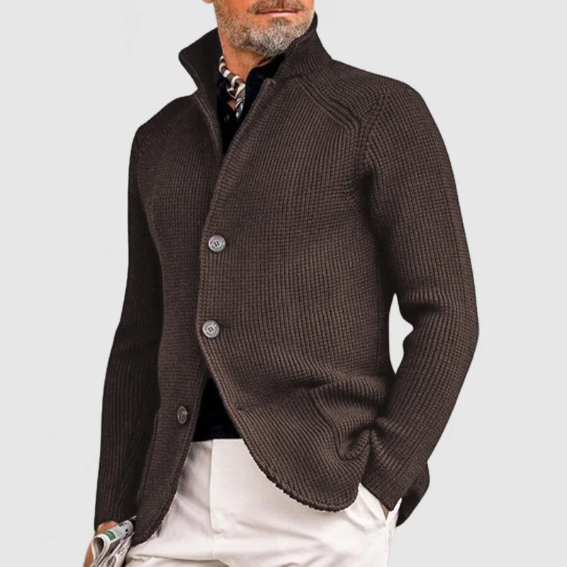 Classic Button-Up Ribbed Men's Cardigan 5