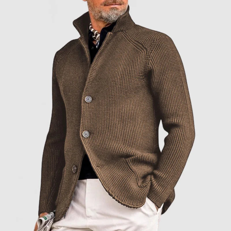 Classic Button-Up Ribbed Men's Cardigan 7
