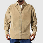 Classic Corduroy Shirt for Men, Regular Fit, Long Sleeve 0