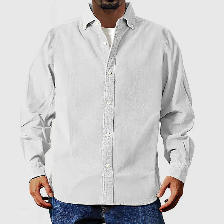 Classic Corduroy Shirt for Men, Regular Fit, Long Sleeve 6