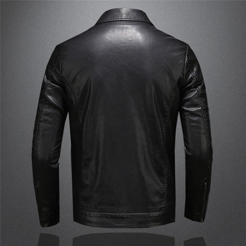 Classic leather jacket for men