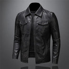 Classic leather jacket for men