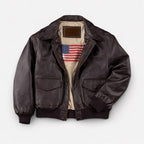 Coated Bomber Jacket for Men with Classic Collar