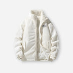 Corduroy Bomber Jacket with Stand-Up Collar for Women