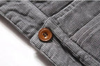 Corduroy Winter Jacket with Faux Fur Collar for Men