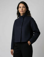 Cropped Stand-Up Collar Jacket for Women