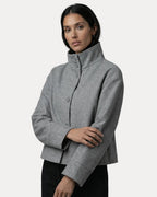 Cropped Stand-Up Collar Jacket for Women
