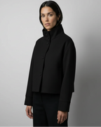 Cropped Stand-Up Collar Jacket for Women