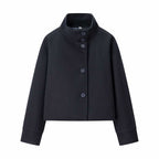Cropped Stand-Up Collar Jacket for Women
