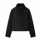 Cropped Stand-Up Collar Jacket for Women