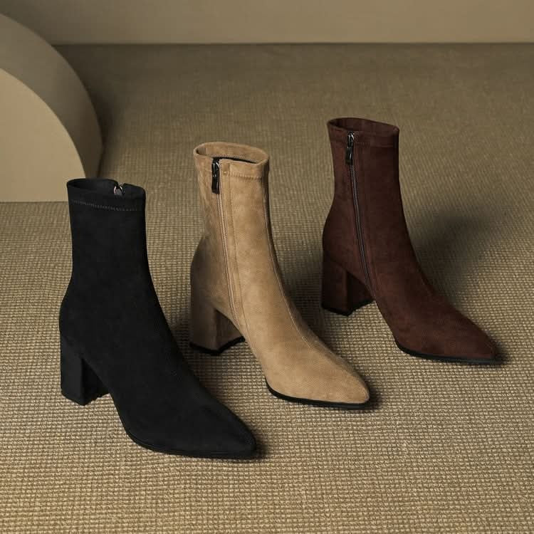 Virelle Suede Block-Heel Boots – Product image 10