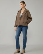 Double-Breasted Short Jacket for Women