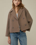 Double-Breasted Short Jacket for Women