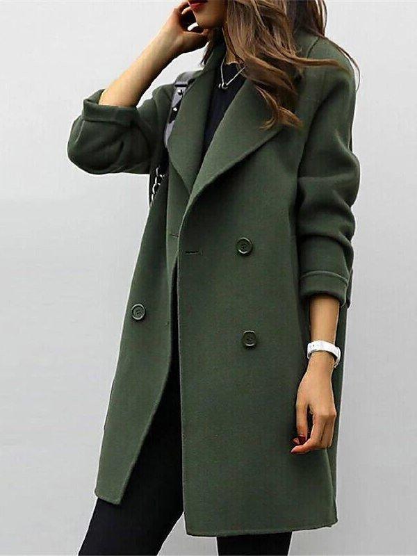 Double-Breasted Trench Coat for Women 0