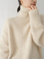 Elegant Women's Black Turtleneck Sweater
