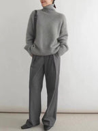 Elegant Women's Black Turtleneck Sweater