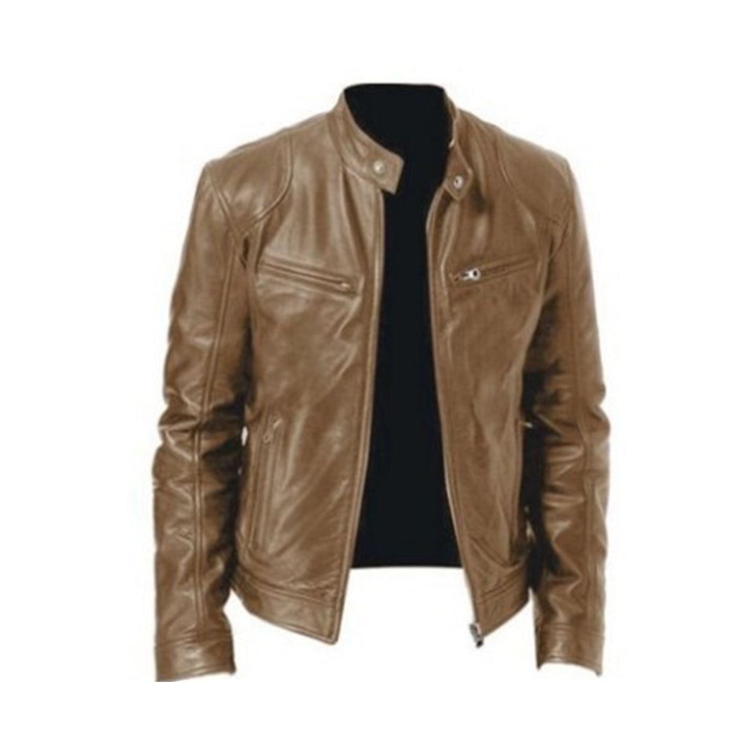 Elegant leather jacket for men