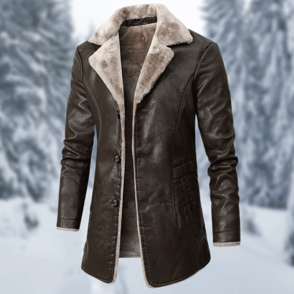 Elegant winter coat for men with warm lining