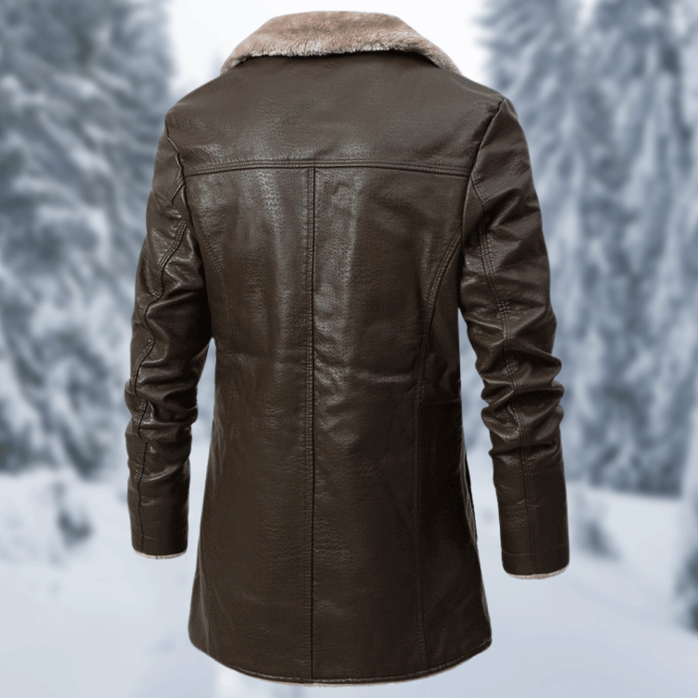 Elegant winter coat for men with warm lining